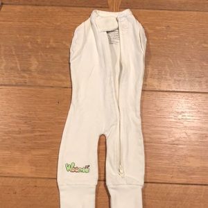 Woombie swaddling onesie